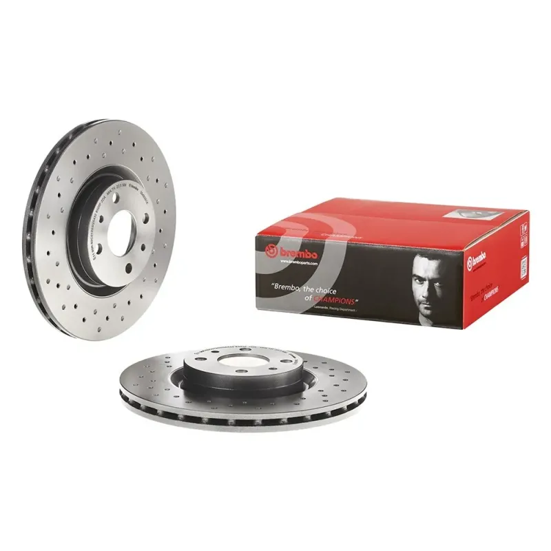 Coppia di dischi brembo XTRA 284 mm Anteriori per Impianto bosch 500/595 abarth Monopompante