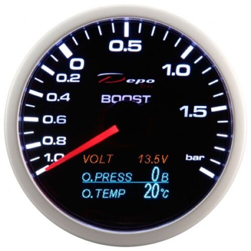 DEPO Racing 4 in 1 Pressione TURBO-Pressione OLIO-Temperatura OLIO-VOLTMETRO image 0