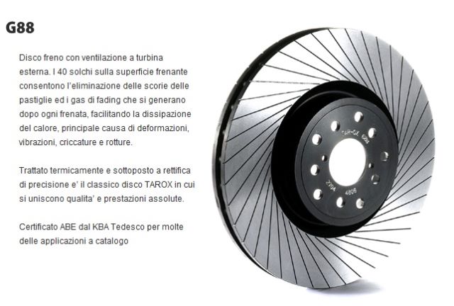 Dischi anteriori baffati TAROX G88 500 Abarth