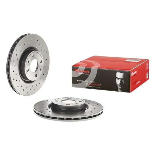 Coppia di dischi brembo XTRA 284 mm Anteriori per Impianto bosch 500/595 abarth Monopompante